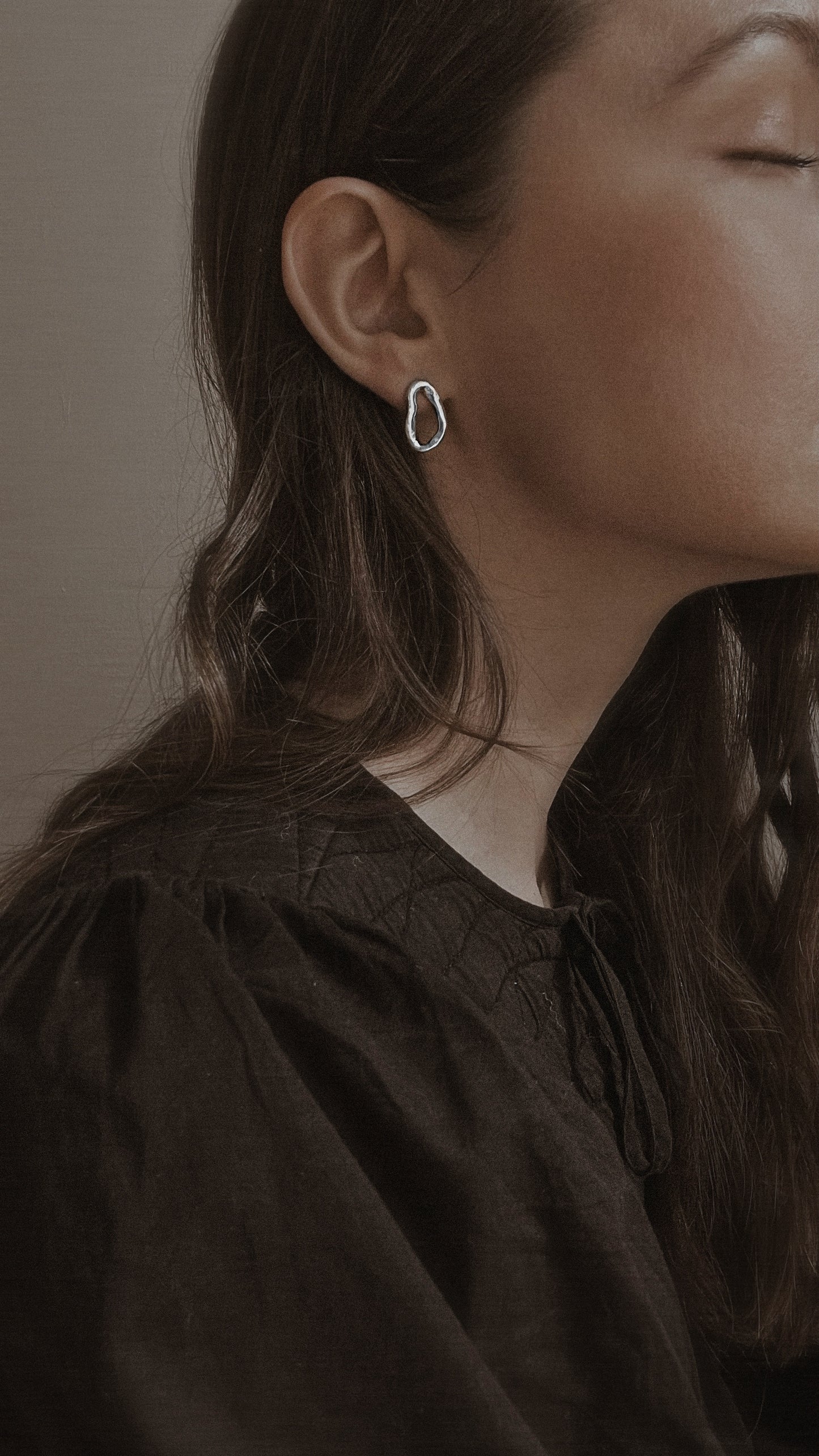 Assymetrical Pearl Earrings