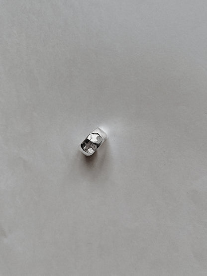 Silver ear cuff